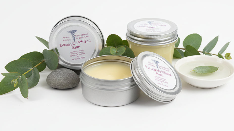 Eucalyptus infused balm with grenery